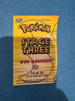 2001 Topps Pokemon Johto League Champions Slowking Die Cut 15 of 18 Blue Label - Image 2