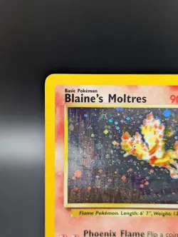 2000 Pokemon TCG Gym Heroes Blaine’s Moltres 1/132 Holo Rare - Image 2