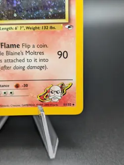 2000 Pokemon TCG Gym Heroes Blaine’s Moltres 1/132 Holo Rare - Image 4