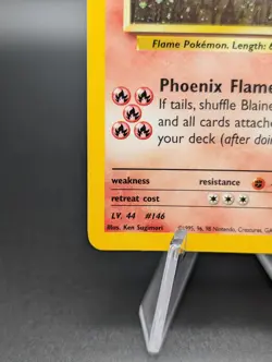 2000 Pokemon TCG Gym Heroes Blaine’s Moltres 1/132 Holo Rare - Image 5