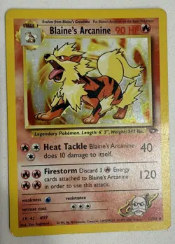 Pokemon TCG Blaine's Arcanine 1/132 Gym Challenge Holo Rare 90 HP English - Image 1
