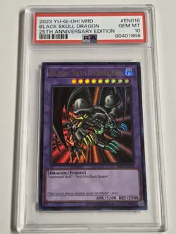 PSA 10 Black Skull Dragon MRD-EN018 (EURO) Metal Raiders Yugioh Ultra Rare Mint - Image 2