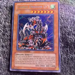 Yugioh! Armed Dragon LV7 SD1-ENDE1 Secret Rare Limited Edition LP - Image 1