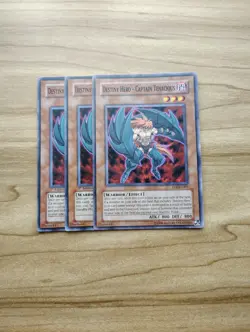 Yu-Gi-Oh! - Destiny Hero - Captain Tenacious 3X - Complete Playset Of Commons - Image 1