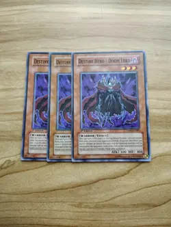 Yu-Gi-Oh! - Destiny Hero - Doom Lord 3X - Complete Playset Of Commons - Image 1