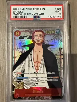 2024 One Piece Shanks Manga Alt Art #PRB01-120 PSA 9 MINT - Image 1