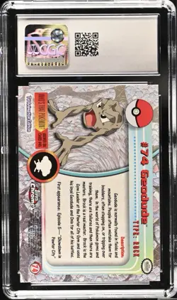 2000 Topps Pokemon Geodude Chrome Series 1 #74 CGC 10 Gem Mint Trading Card NM - Image 2