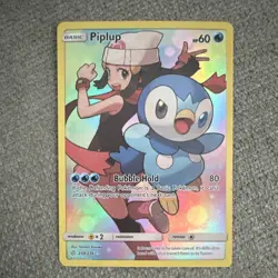 Pokemon Piplup Cosmic Eclipse Secret Rare Holo 239/236 Basic 60 HP English Card - Image 1