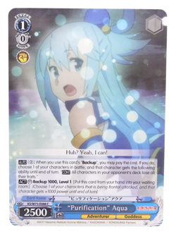 Weiss Schwarz Konosuba Aqua KS/W75-E088 C English Anime Trading Card - Image 1