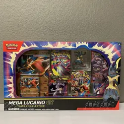 Pokemon TCG Mega Lucario ex Figure Collection Box Sealed Booster Packs Cards New - Image 4