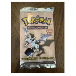 Pokemon Trading Card Game Booster Packs Fossil 11 Cards Each 1999 - Image 1