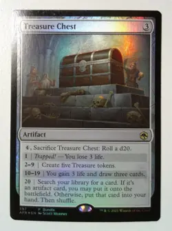 Treasure Chest *Bndl Promo Foil* Magic MtG x1 AFR - Image 1