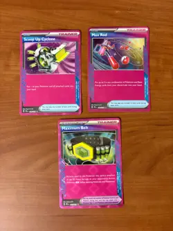 Pokemon TCG Maximum Belt, Max Rod, Scoop Up Cyclone Prismatic Evolution Bundle - Image 1