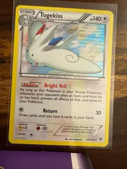 Togekiss 104/135 Holo Rare Plasma Storm Pokemon Holo Lightly Played - Image 1