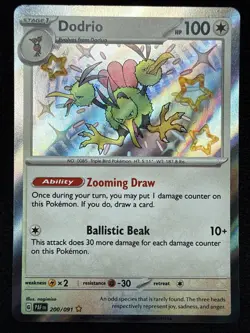 Pokemon Dodrio – Paldean Fates 200/091 – Shiny Rare – Scarlet & Violet NM - Image 1