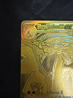 Pokemon Mega Charizard X ex 130/094 Gold Hyper Rare Phantasmal Flames NM - Image 3