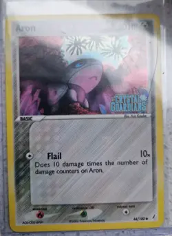 Pokemon Karte Aron 44/100 EX Crystal Guardians Reverse Holo Rare Vintage - Image 1