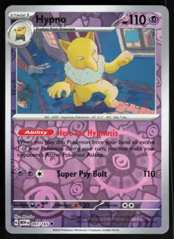 HYPNO ( MEW 097/165 ) REVERSE HOLO - Pokemon - 2023 MOUSHO LP - Image 1