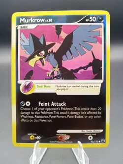 2007 Pokemon Secret Wonders Murkrow #95 Extremely LP+ - Image 1