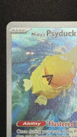 Pokemon Misty's Psyduck 193/182 Destined Rivals Holo Illustration Rare *video* - Image 3