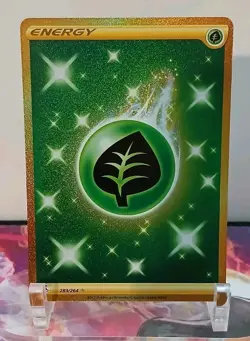 Grass Energy 283/264 Gold Secret Rare Fusion Strike Pokemon (NEAR MINT) - Image 1