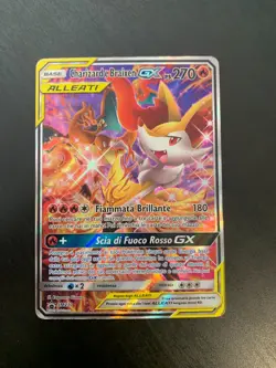 CARTA POKEMON CHARIZARD BRAIXEN GX SM230 FULL ART ITALIANA 2019 - Image 1