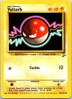 Voltorb 98/130 Common Base Set 2 Pokemon HP - Image 1