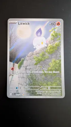 Pokemon Litwick Illustration Rare Holo Sv: White Flare 101/086 Basic 60 HP - Image 1