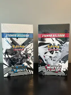 Pokemon SV Black Bolt White Flare Sealed Booster Bundle Display Case Set of 2 - Image 1