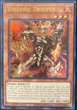 Volcanic Trooper LD10-EN019 Legendary Duelists: Soulburning Volcano 1st.. Yugioh - Image 1