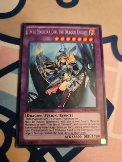 Yu-Gi-Oh! Dark Magician Girl The Dragon Knight DRLG-EN004 Secret Rare 1st TCG - Image 1