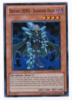 Yugioh Destiny HERO - Diamond Dude LCGX-EN124 Super Rare LP - Image 1