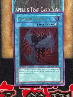 Yugioh Cyclone Blade POTD-EN043 Ultimate Rare 1st Ed LP - Image 1