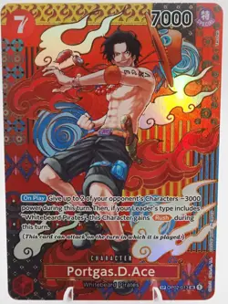 One Piece Card Game CCG TCG Portgas D. Ace OP02-013 SP Special Alt Art English - Image 1