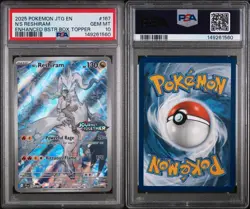 Pokemon TCG N's Reshiram Holo 167/159 Journey Together Box Topper PSA 10 - Image 3