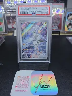 PSA 10 N's RESHIRAM 167/159 Journey Together Box Topper Stamped Illustration 💎 - Image 3