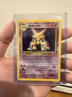 Alakazam Holo Base Set 1/102 Pokemon TCG Card NM/LP Condition - Image 1