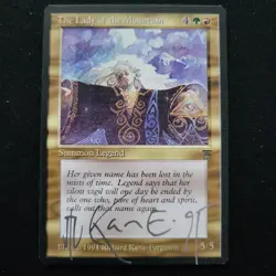 Signed - Richard Kane-Ferguson Artist - The Lady of the Mountain -Legends MTG NM - Image 1