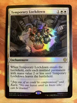 MTG Foil Temporary Lockdown Dominaria United White Rare Near-Mint!! - Image 1