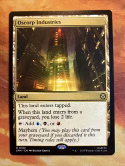 MTG Oscorp Industries Marvel's Spider-Man Rare Land Near-Mint!! - Image 1