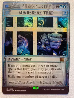 MTG 1x FOIL SHOWCASE Mindbreak Trap 12 Outlaws of Breaking News Magic x1 NM - Image 1