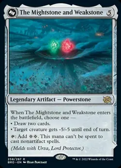 1x The Mightstone and Weakstone NM-Mint, English The Brothers' War MTG Magic - Image 1