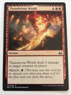 Thunderous Wrath - MTG Modern Masters 2017 - Magic the Gathering MTG Nice! - Image 1