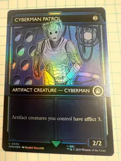 Cyberman Patrol Showcase Foil U0550, Doctor Who, Magic the Gathering, MTG, NM - Image 1