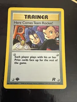 Pokemon TCG 2000 Team Rocket: Here Comes Team Rocket! 15/82 1st Edition Holo LP - Image 1