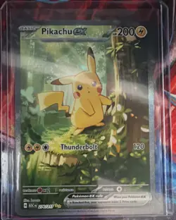 Pokemon TCG Pikachu EX 276/217 ASC EN Holo Rare EX 200 HP Electric - Image 1