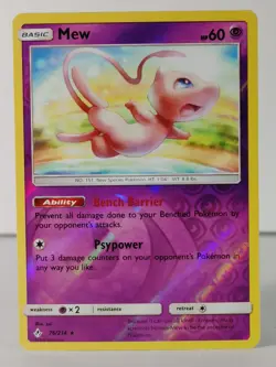 Mew - Reverse Holo - SM: Unbroken Bonds #76 - POKEMON -NM -U Pick - Image 3