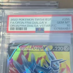 PSA 10 Pokemon Origin Forme Dialga V SWSH255 Holo Promo 220 HP 2022 - Image 3