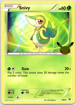 Snivy BW01 Oversized/Jumbo (NM) - 25th Anniversary Celebrations - Pokemon TCG - Image 1