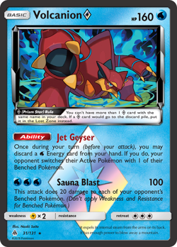 Pokemon VOLCANION Prism Star 31/131 Holo (Forbidden Light) NM/Near Mint - Image 1